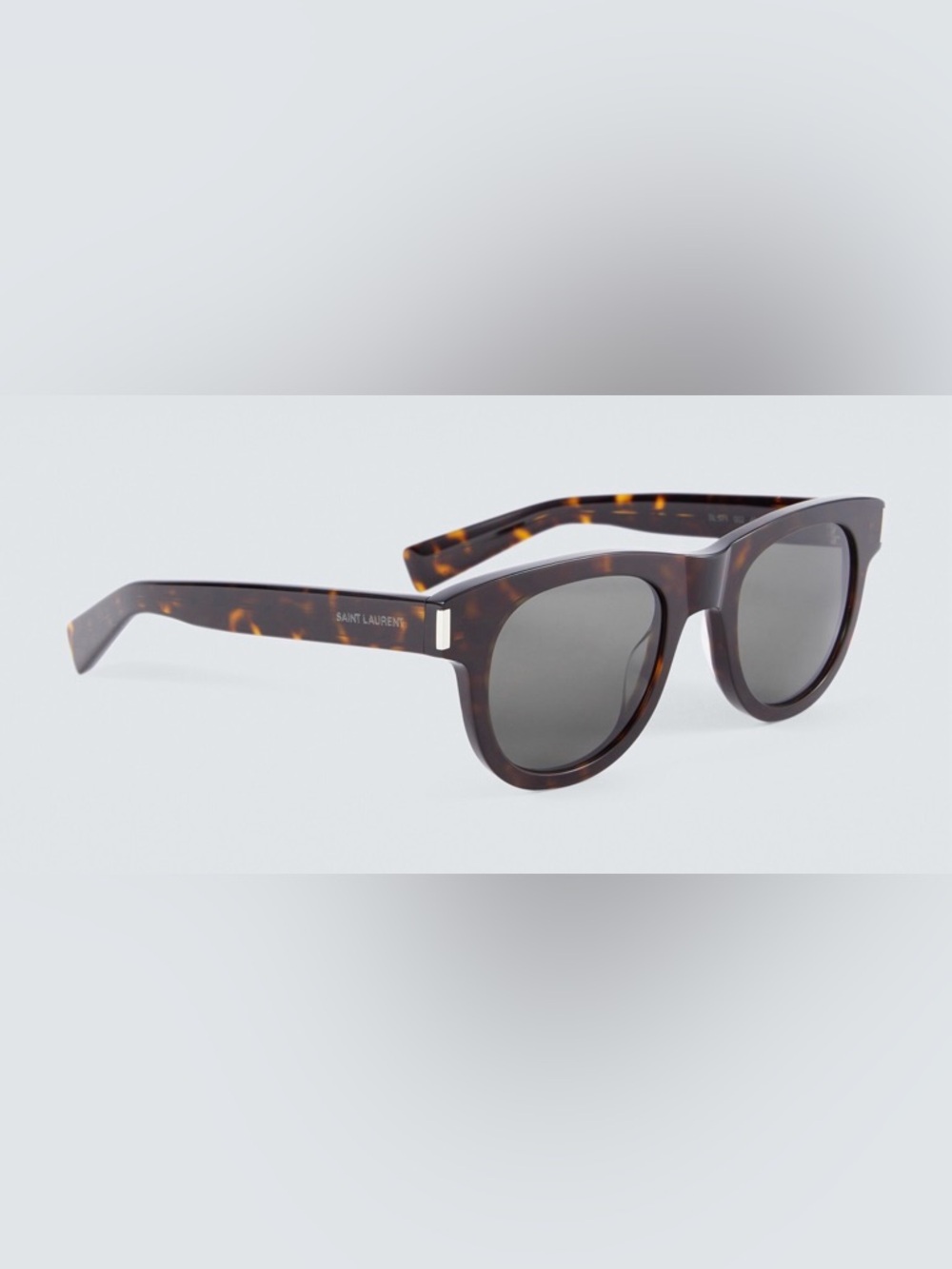 NWT [Saint Laurent] SL 571 Square Brown/Black Tortoise Acetate Luxury Sunglasses - Picture 3 of 12